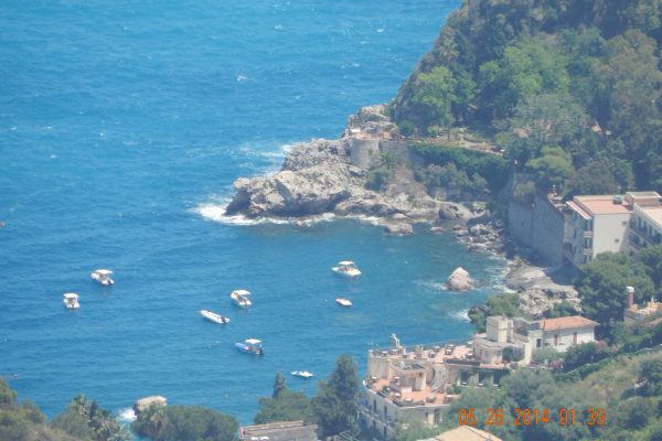 view above Taormina, Italy